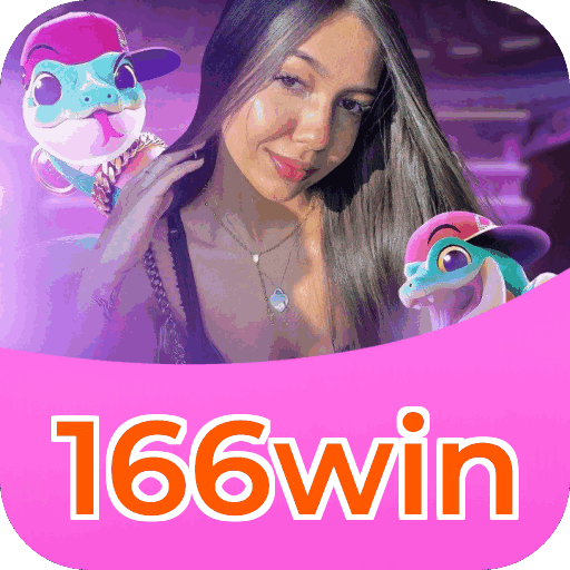Interface do aplicativo 166win mostrando jogos disponíveis no iOS e Android